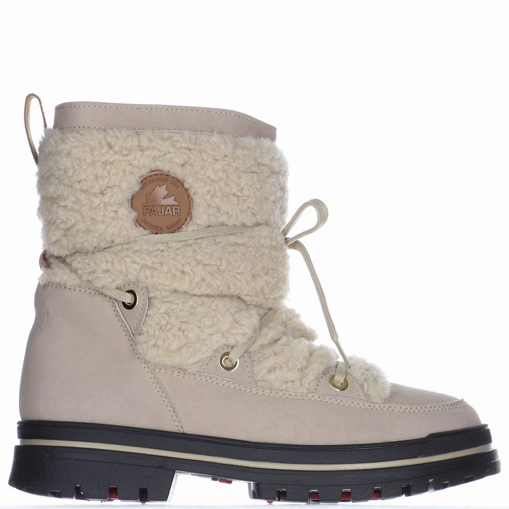 Pajar Maxine Ice Gripper Vinterkängor Dam Beige | YIV8525XZ